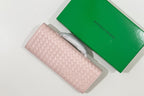 Bottega Veneta Inspired Clutch (light pink) with Long Strap