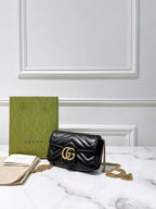 Gucci Super mini Marmont Cross body bag with long chain
