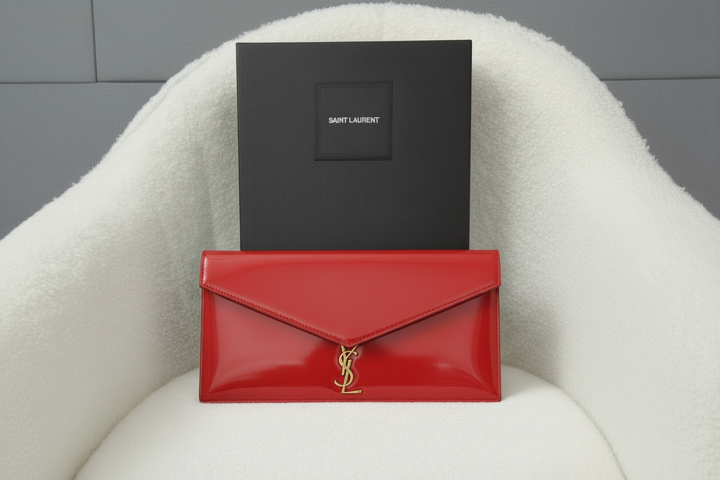 YSL Patent Leather Envelope Clutch