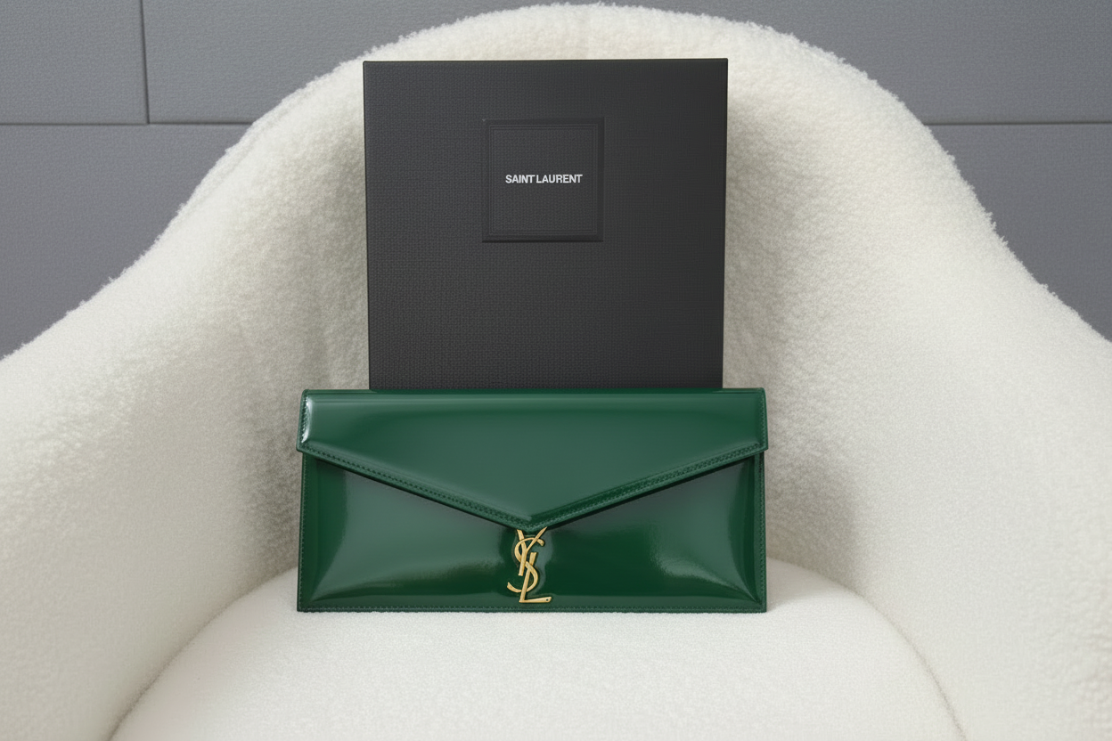 YSL Patent Leather Envelope Clutch