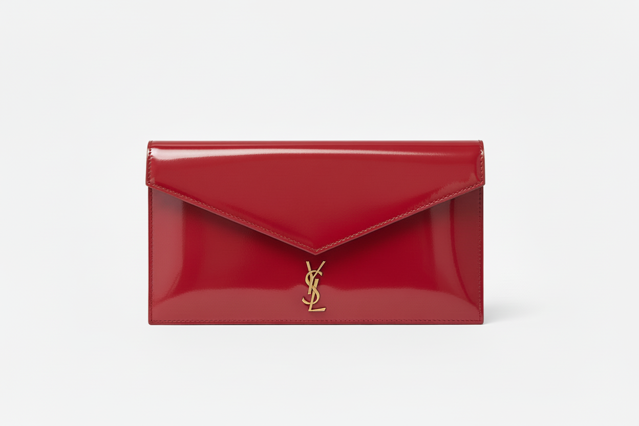 YSL Patent Leather Envelope Clutch